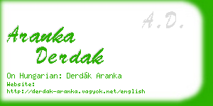 aranka derdak business card