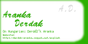 aranka derdak business card